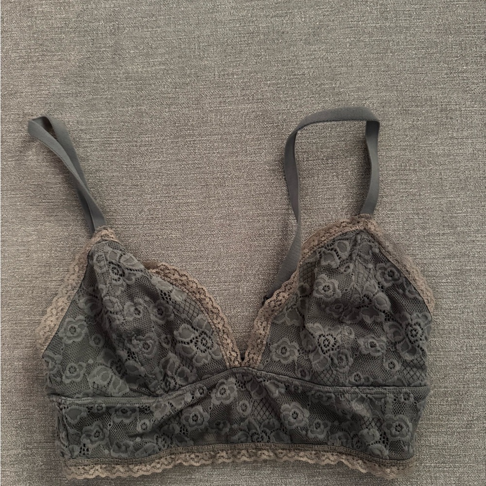 Old Navy Gray Lace Bralette with Adjustable Straps